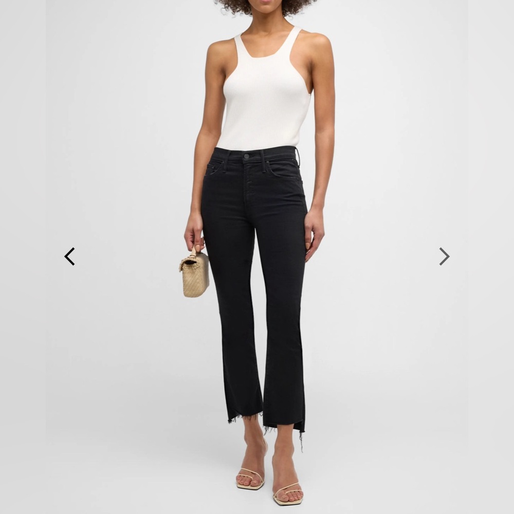 Mother Insider Crop Flare Jeans - Color: Not Guilty (Black)